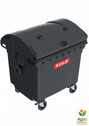 Контейнер сміттєвий ТПВ Sulo 1100 л з куполоподібною кришкою (модель кришка в кришці) сірий (5818)