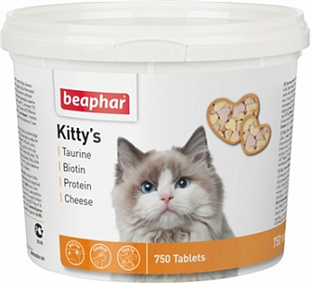 Beaphar Kitty's Mix Вітамінізовані ласощі для кішок, 750 табл. 525 г (1259510)