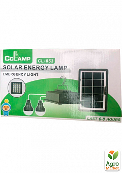 Світильник Сонячна Станція CcLamp CL-053 20w Solar Energy Lamp (з 2 доп.лампами)2