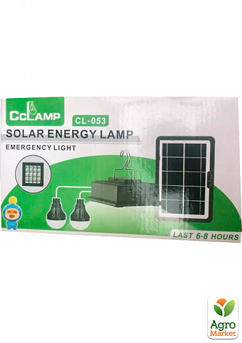 Світильник Сонячна Станція CcLamp CL-053 20w Solar Energy Lamp (з 2 доп.лампами)