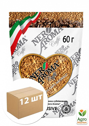 Кофе растворимый (Exclusive) белый ТМ "Nero Aroma" 60г упаковка 12шт