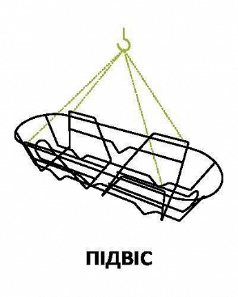 Кошик балконні ТМ "ORANGERIE" тип KU (довжина 600 мм, ширина 220 мм, діаметр дроту 4 мм)