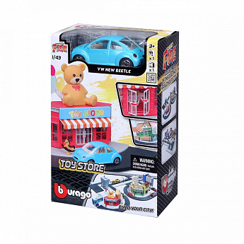 Игровой набор серии Bburago City - МАГАЗИН ИГРУШЕК (магазин игрушек, автомобиль 1:43) - фото 3