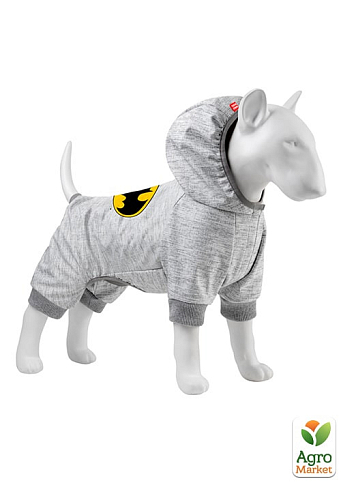 Комбинезон для собак WAUDOG Clothes рисунок "Бэтмен лого", софтшелл, XS25, B 32-36 см, С 22-25 см (302-2001) 
