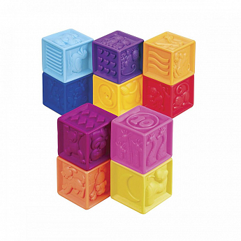 Развивающие силиконовые кубики - ПОСЧИТАЙ-КА! (10 кубиков,  в сумочке) - фото 2