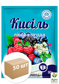 Кисель со вкусом Лесной ягоды ТМ"Ласочка" 90г упаковка 50шт 2