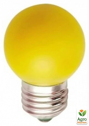 LM705 Лампа Lemanso св-ая G45 E27 1,2W жовта куля (558405)