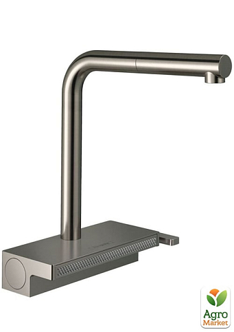 Змiшувач для кухнi, одноважiльний 250, з висувним душем, 2jet, sBox, колiр покриття сталь Hansgrohe Aquno Select M81