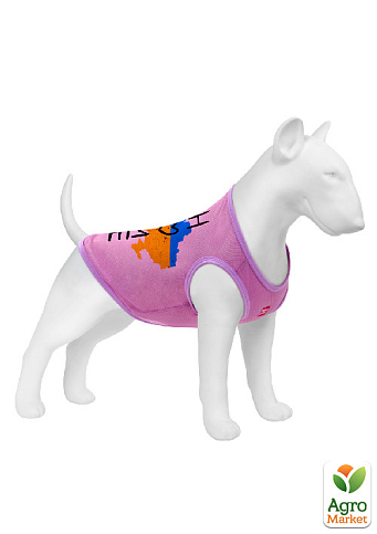 Майка для собак WAUDOG Clothes малюнок "Будинок", сітка, S, B 30-33 см, C 18-21 см рожевий (301-0230-7) - фото 2