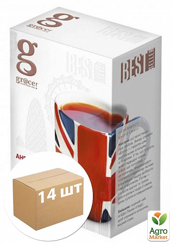 Чай черный листовой (Английский) к завтраку Grace 100г упаковка 14шт