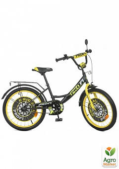 Велосипед детский PROF1 20д. Original boy,SKD45,фонарь,звонок,зеркало,подножка,черно-желтый (Y2043)1