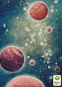 Алмазна мозаїка - Рух планет з голограмними стразами (AB )Ідейка AMO7640 1
