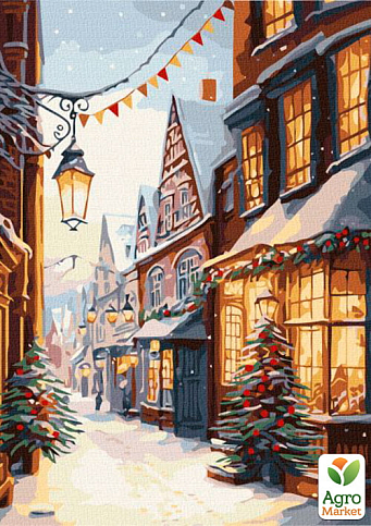 Картина за номерами - Різдвяна вулиця KHO3640