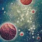 Алмазна мозаїка - Рух планет з голограмними стразами (AB )Ідейка AMO7640 
