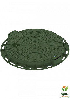 Люк пластиковый Easy D800 DN600 круглый легкий зеленый с замком (352882-22)1