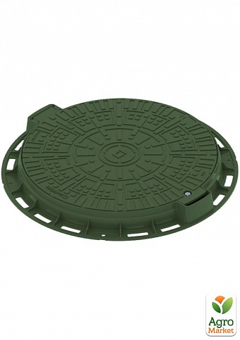 Люк пластиковый Easy D800 DN600 круглый легкий зеленый с замком (352882-22)