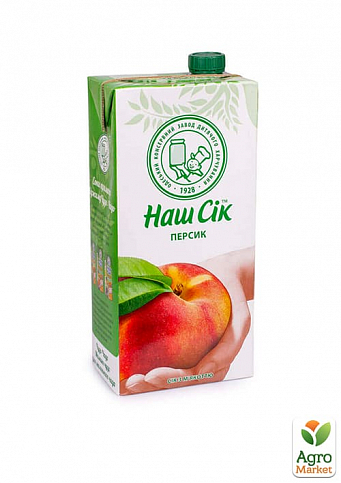 Персиковый сок с мякотью пастеризованный ТМ "Наш сок" TBA slim 1,93 л упаковка 6 шт - фото 2