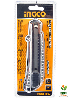 Нож сегментный 18 мм металлический INGCO1