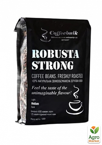 Кофе зерновой (Robusta Strong) ТМ "Coffeebulk" 1000г упаковка 12шт - фото 2