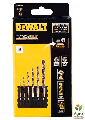 Касета зі свердлами по металу DeWalt, Black&Gold DeWALT DT70828 (DT70828) 