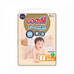 Подгузники GOO.N Premium Soft для детей 7-12 кг (размер 3(M), на липучках, унисекс, 64 шт)1