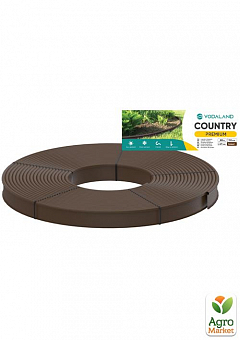 Бордюр садовый пластиковый Country Premium H110 80м коричневый (82401-80-BN)2