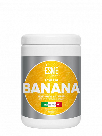 Маска для січеного та ослабленого волосся з екстрактом банана, ТМ "ESME" 1000г