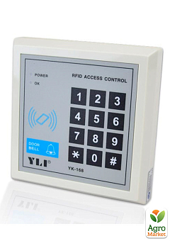 Кодова клавіатура Yli Electronic YK-168N з вбудованим зчитувачем карт/брелоків2