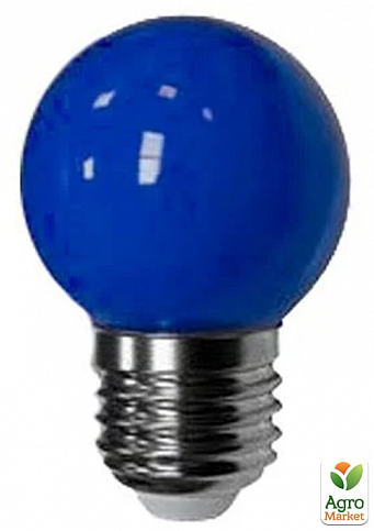 LM705 Лампа Lemanso св-ая G45 E27 1,2W синя куля (558403)