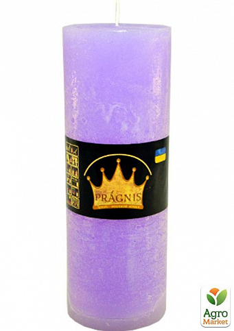 Свічка "Рустик" циліндр (діаметр 7 см * 70 годин) фіолетова