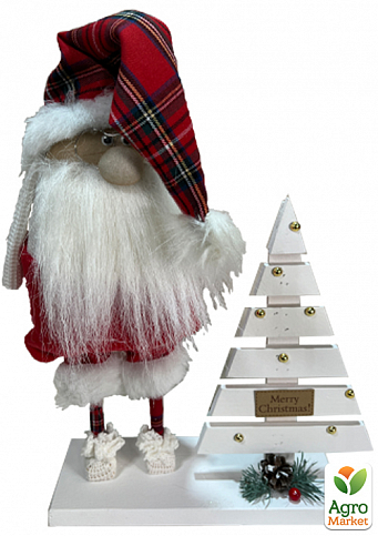 Санта Клаус з дерев'яною ялинкою (25*10*53 см) (Y-139)