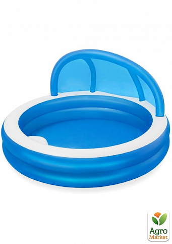 Детский надувной бассейн "Солнечный день" с навесом и сиденьем 241х241х140 см ТМ "Bestway" (54337)