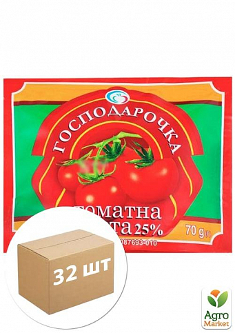 Томатная паста (стик) ТМ "Господарочка" 70г упаковка 32 шт
