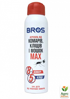 Репеллентный аэрозоль от комаров и клещей Max ТМ "BROS" 90мл1