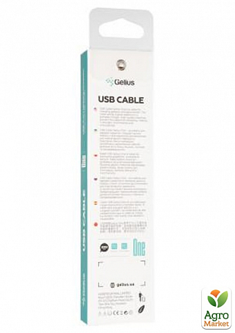 Кабель USB Gelius One GP-UC118 (2m) Lightning White - фото 2