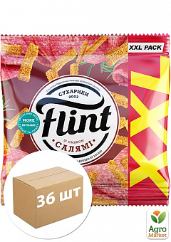 Сухарики пшенично-ржаные со вкусом "Салями" ТМ "Flint" 150г упаковка 36 шт2