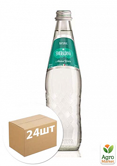 Вода питна, мінеральна, природна, їдальня Smeraldina негазована 0.33 л (скло) упаковка 24шт2