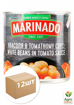 Квасоля в томатному соусі ТМ "Марінадо" 410г (425мл) упаковка 12шт1