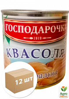 Фасоль консервированная натуральная 420 г ж/б "ТМ Господарочка" упаковка 12шт1