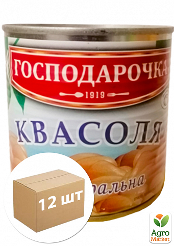 Квасоля консервована натуральна 420 г ж/б "ТМ Господарочка" упаковка 12шт