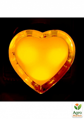 Ночник Lemanso Сердце жёлтый 3 LED / NL132 (311007) - фото 2