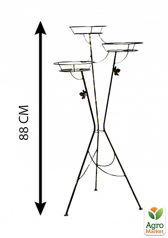 Подставка "Мальвина №1" на 3 вазона, высота 88см - фото 2