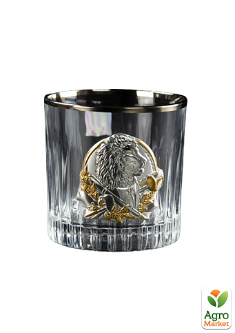 Набор для виски «Лидер», графин с овалом, 6 бокалов, платина, серебро, золото, хрусталь (B7SEN2PG) - фото 4
