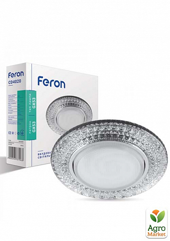 Встраиваемый светильник Feron CD4020 с LED подсветкой (29473)