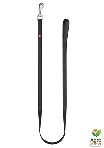 Поводок для собак кожаный WAUDOG Design, Ш 25 мм, Длина 122 см черный (37911) - фото 2