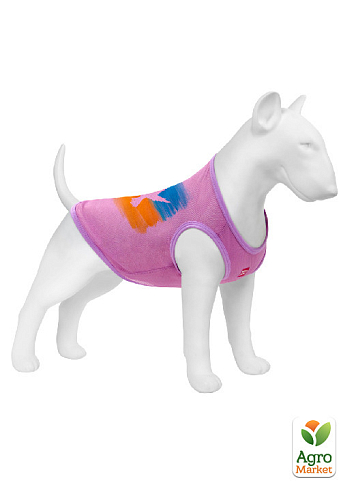 Майка для собак WAUDOG Clothes рисунок "Флаг", сетка, XS, B 26-29 см, C 16-19 см розовый (300-0229-7) - фото 2