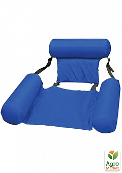 Надувний складаний Плаваючий стілець Swimming Pool Float Chair синій2