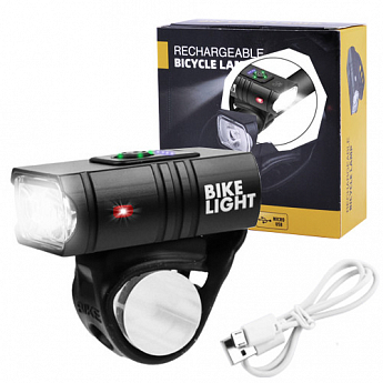 Велофонарь BK-01Pro-XPE ULTRA LIGHT, ALUMINUM, индикация заряда, Waterproof, аккум., ЗУ micro USB - фото 2