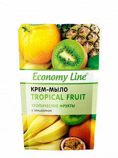 Рідке крем-мило з гліцерином ТМ "Economy Line" 460 г (тропічні фрукти)2