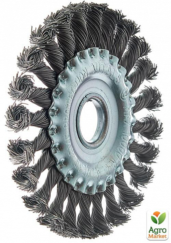 Щетка дисковая Vitals плетеная сталь 125×22,2 м, 0,5 мм - фото 2